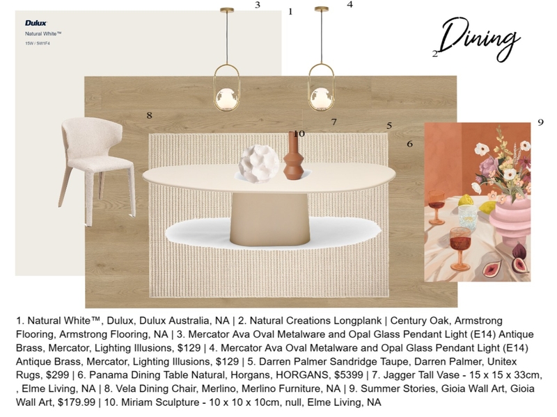Dining room Mood Board by tiagiardina on Style Sourcebook