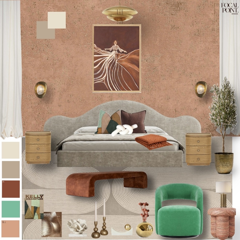 Master Bedroom - Modern Mediterranean meets Sculptural Simplicity Mood Board by Focal Point Interior on Style Sourcebook