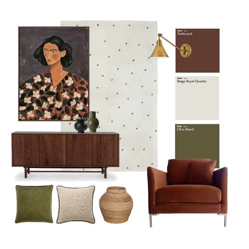 Modern Living Space Mood Board by Hunter and Nomad on Style Sourcebook