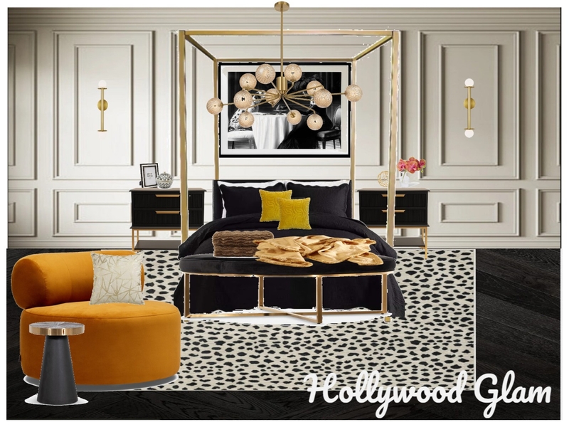 Hollywood Glam Bedroom Sample Mood Board by haileyfazzino on Style Sourcebook