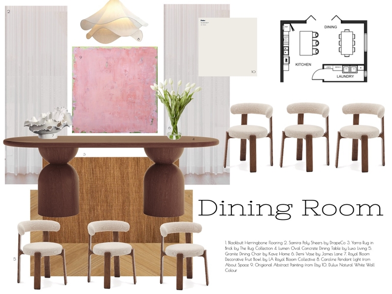 Dining Room Sample Board Mood Board by Faith Christine on Style Sourcebook