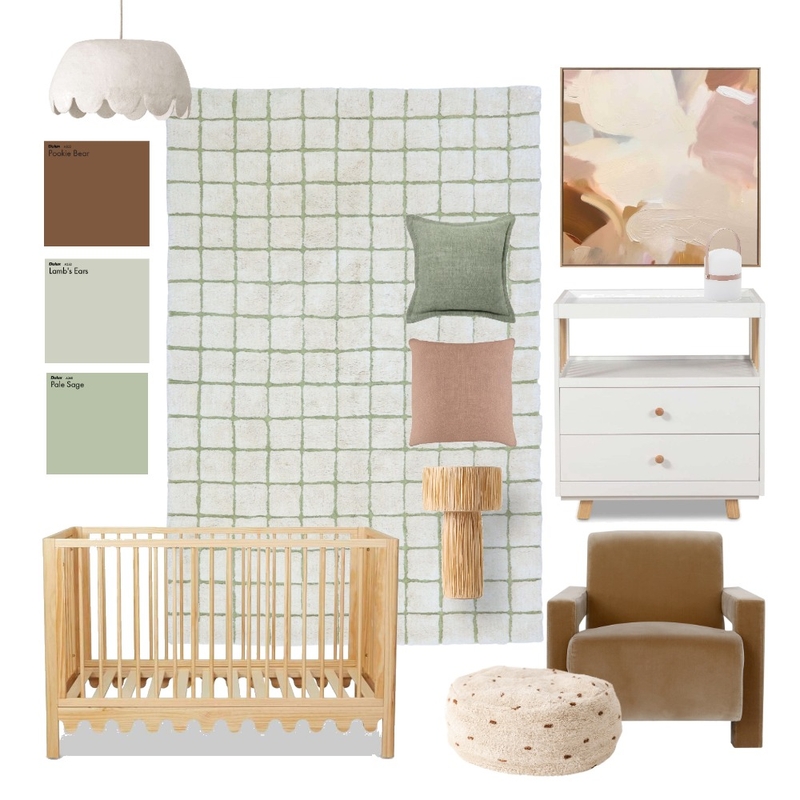 Neutral nursery with a pop of colour Mood Board by Hunter and Nomad on Style Sourcebook