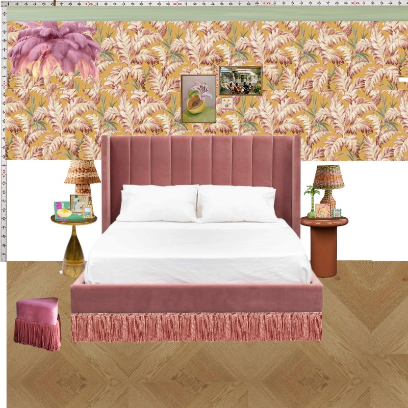 Old Hollywood Bedroom Wall Interior Design Mood Board by dl2407