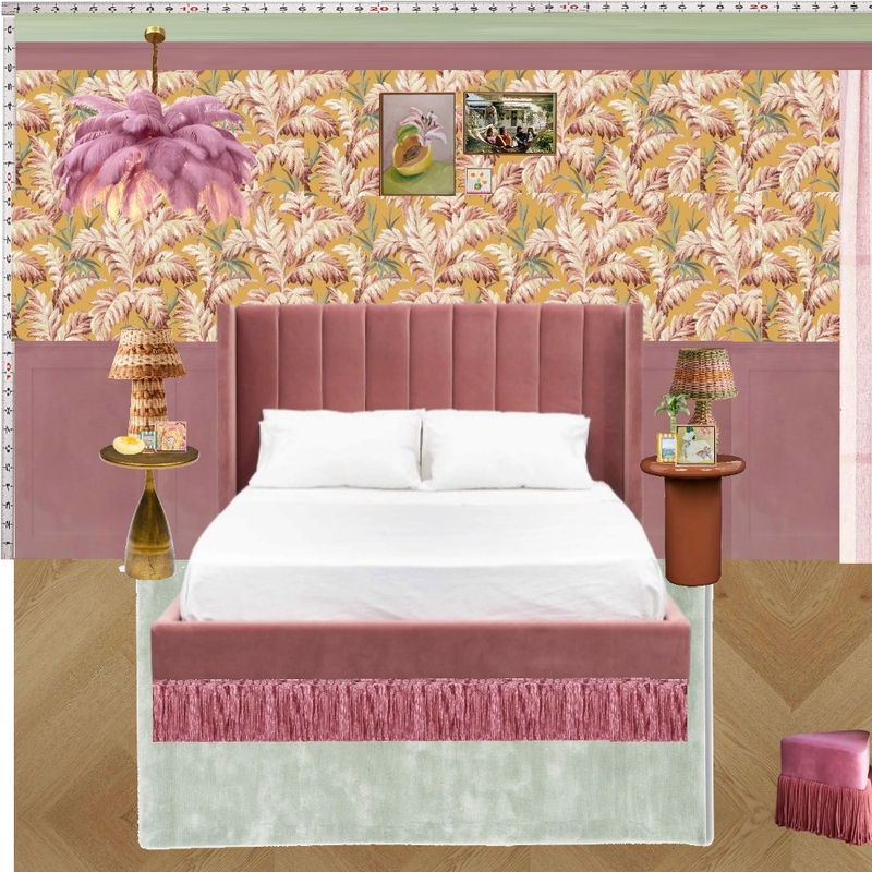 Old Hollywood Bedroom Wall Interior Design Mood Board by dl2407
