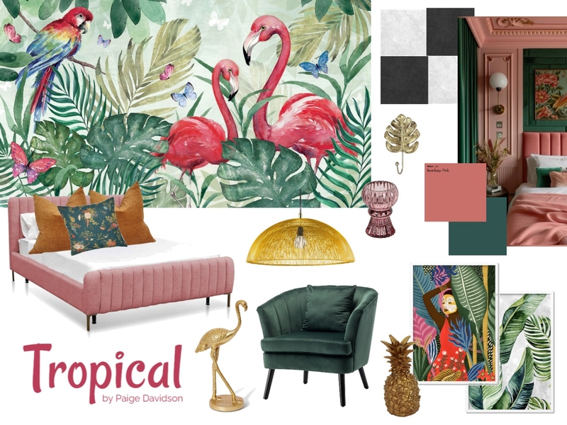 Module 3 Mood Board - Tropical Mood Board by Paigey on Style Sourcebook