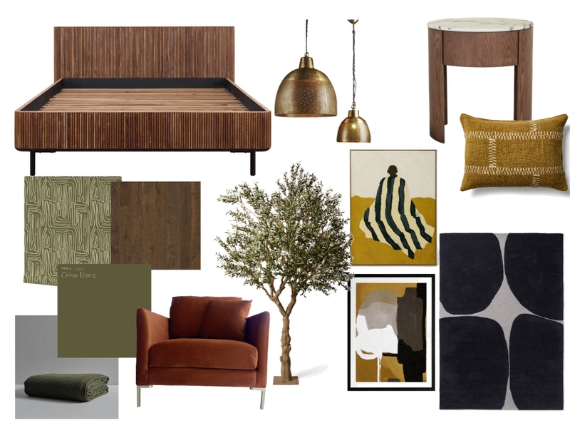 Bedroom Mid Century Mood Board by Pauline Buchanan on Style Sourcebook