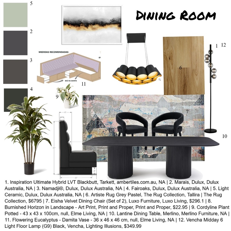 dining room black Mood Board by jayjay1234 on Style Sourcebook