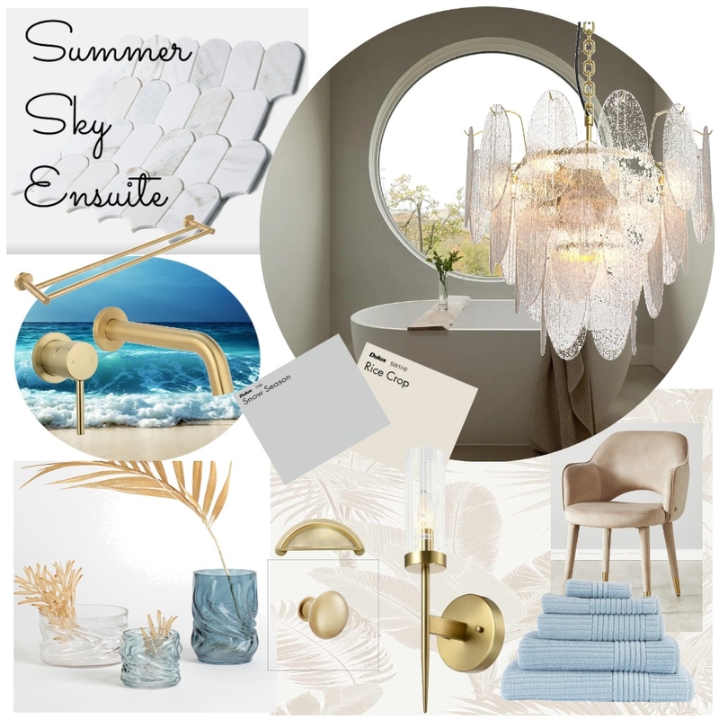Summer Sky Ensuite Mood Board by Immersed Designs on Style Sourcebook