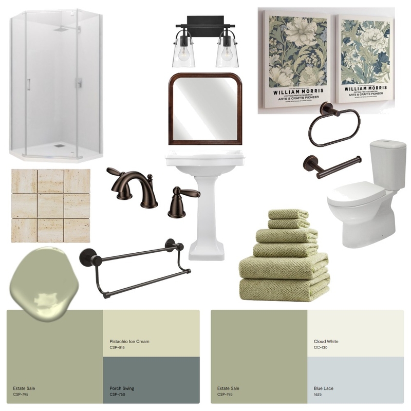 Basement Bathroom Mood Board by Tia Rose Interiors on Style Sourcebook