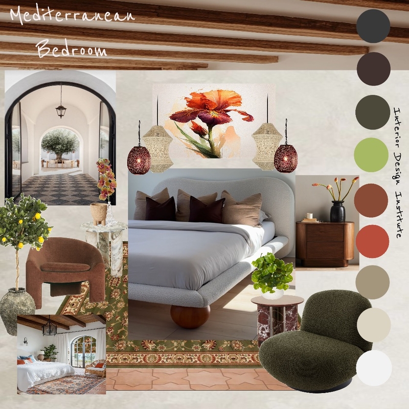 Mediterranean Bedroom Mood Board Mood Board by bharvey on Style Sourcebook