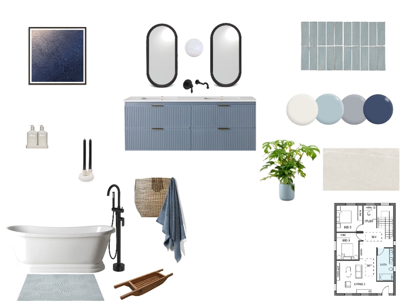 Bath First Floor Mood Board by Riya G on Style Sourcebook
