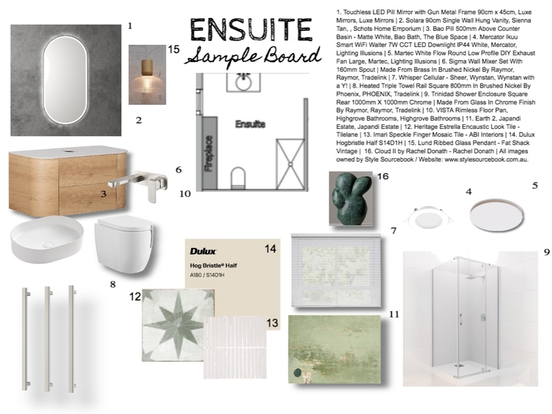 Ensuite ver 4 Mood Board by HoneyComb on Style Sourcebook