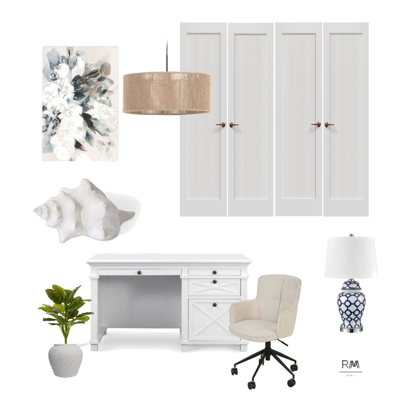 Hamptons Home Office Mood Board by RMM Interiors on Style Sourcebook