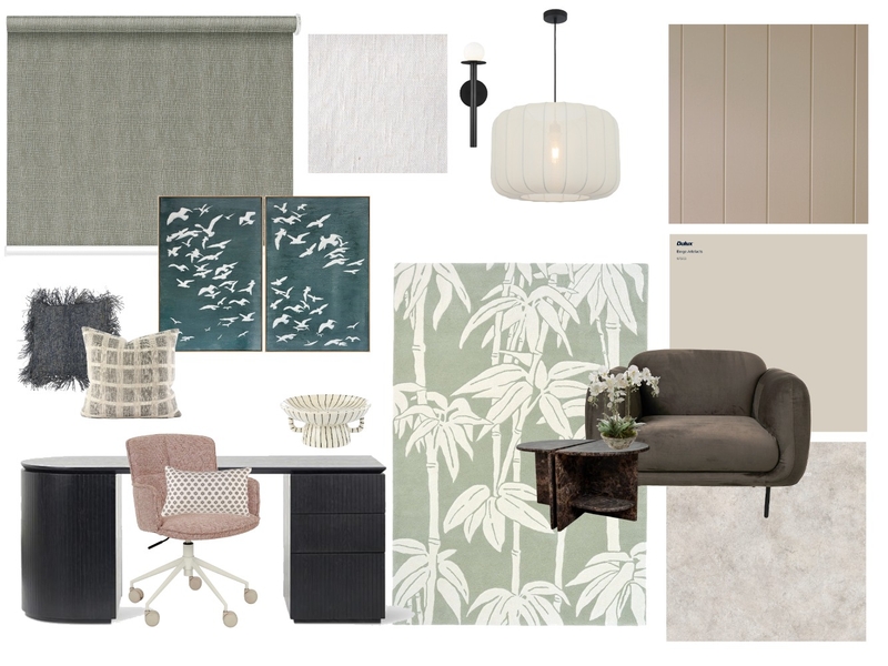 Japandi Interior Study Space Mood Board by In Order by Olivia on Style Sourcebook