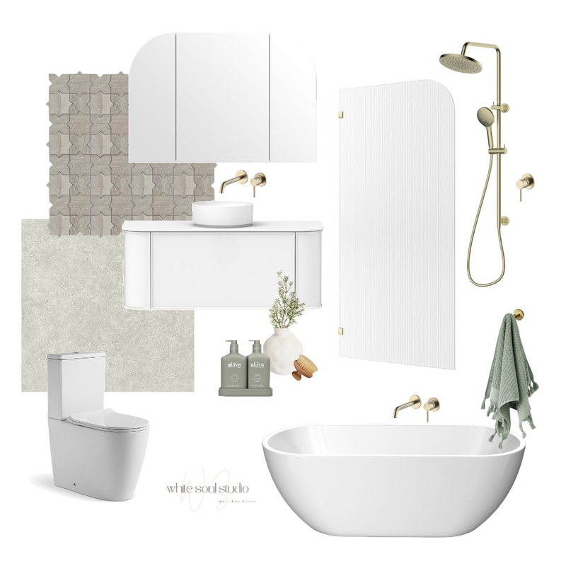 Modern/Coastal/Minimal Bathroom Mood Board by white soul studio on Style Sourcebook
