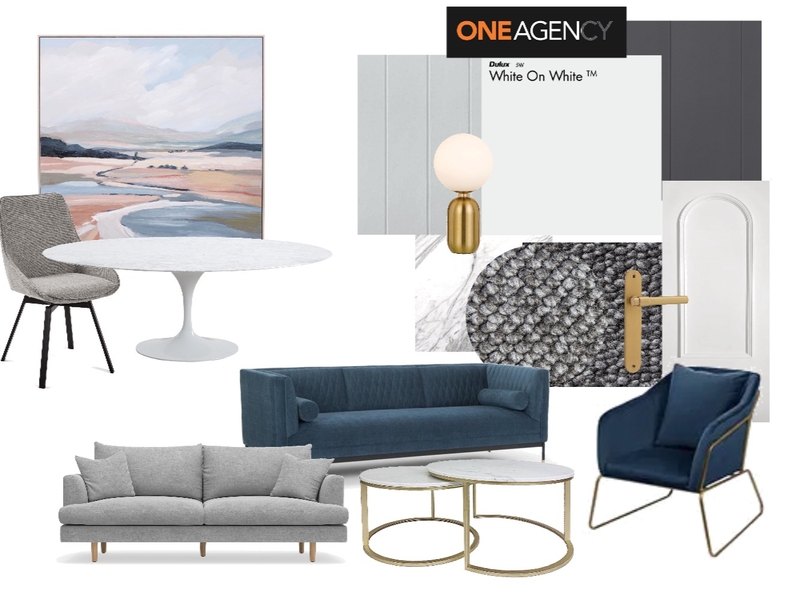 One Agency New Beginnings Mood Board by Beau Monde Property Styling on Style Sourcebook