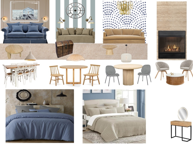 дизайн дома в бежево-голубых тонах Mood Board by nata1975 on Style Sourcebook