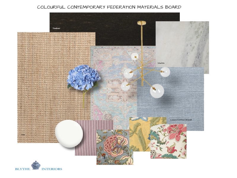 Colourful Contemporary Federation Materials Board Mood Board by botany75 on Style Sourcebook