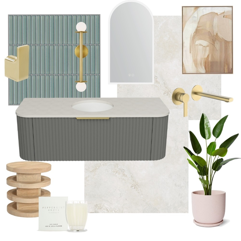 The Block House 2 Bathroom, Week 1 Mood Board by Beaumont Tiles on Style Sourcebook