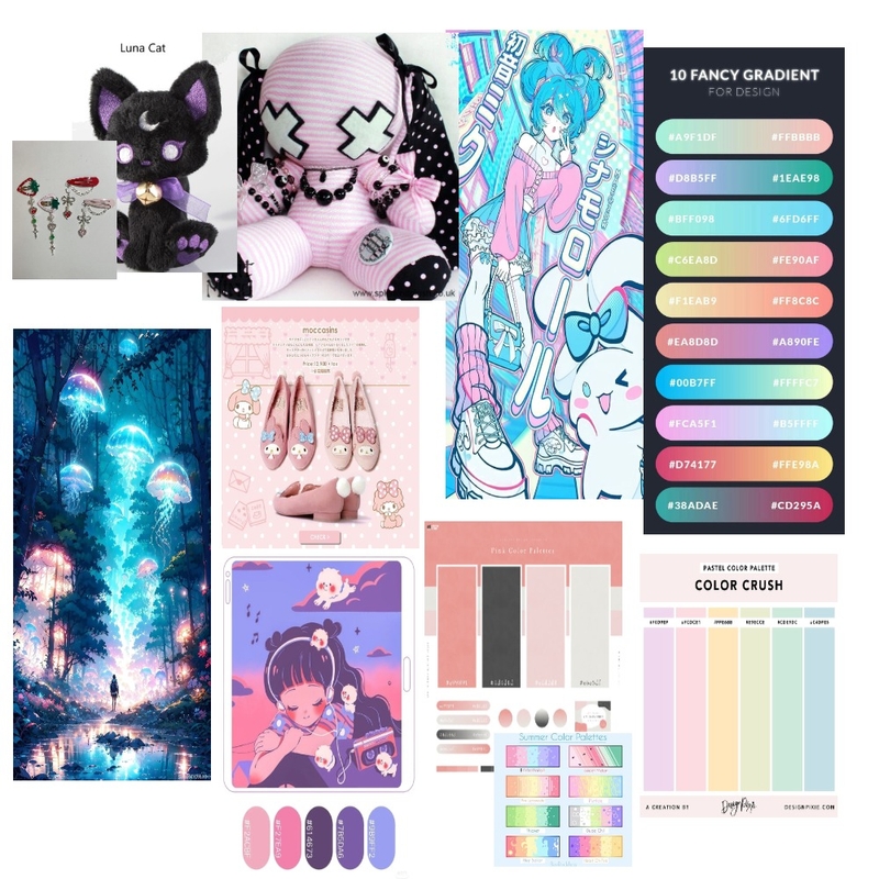 Anime/Pastel Mood Board by HpEal on Style Sourcebook