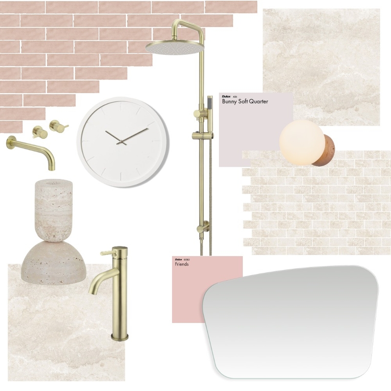 Soft Pink Bathroom SW Mood Board by Beaumont Tiles Strathpine on Style Sourcebook