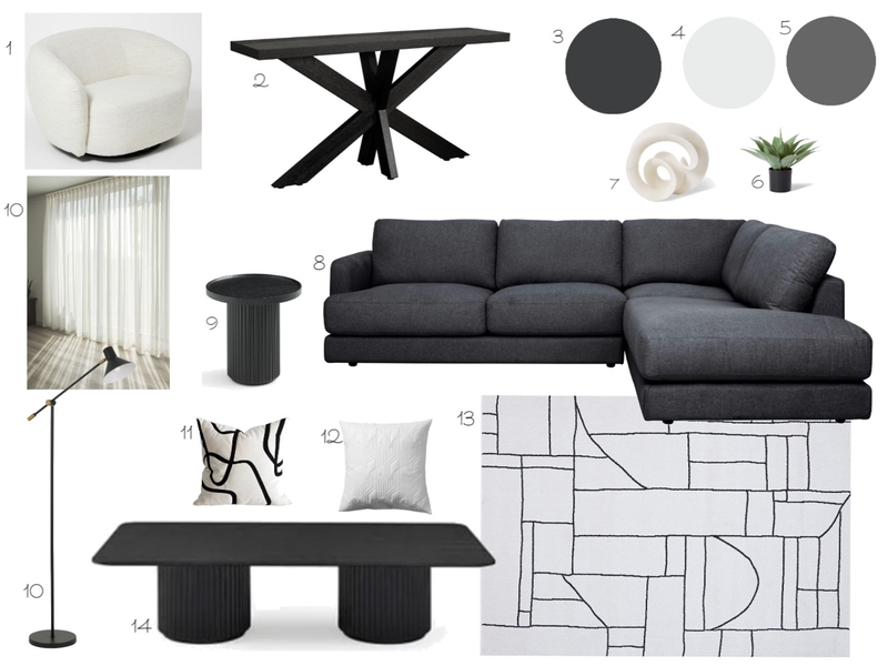 Module 9 - Iiving Mood Board by Jayden Nel on Style Sourcebook