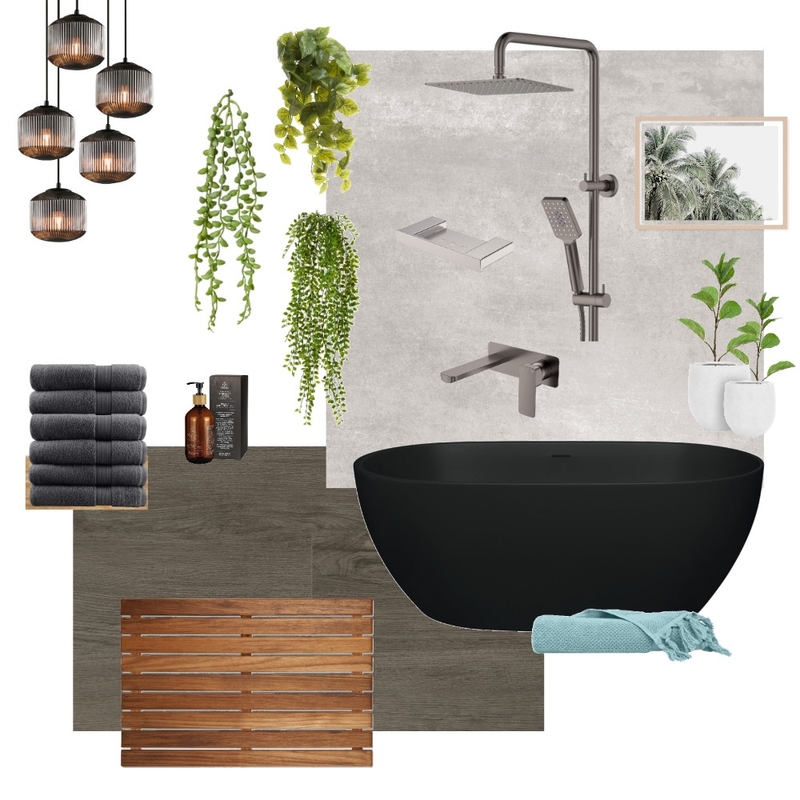 Industrial Biophilic Bathroom Mood Board by Fienza on Style Sourcebook