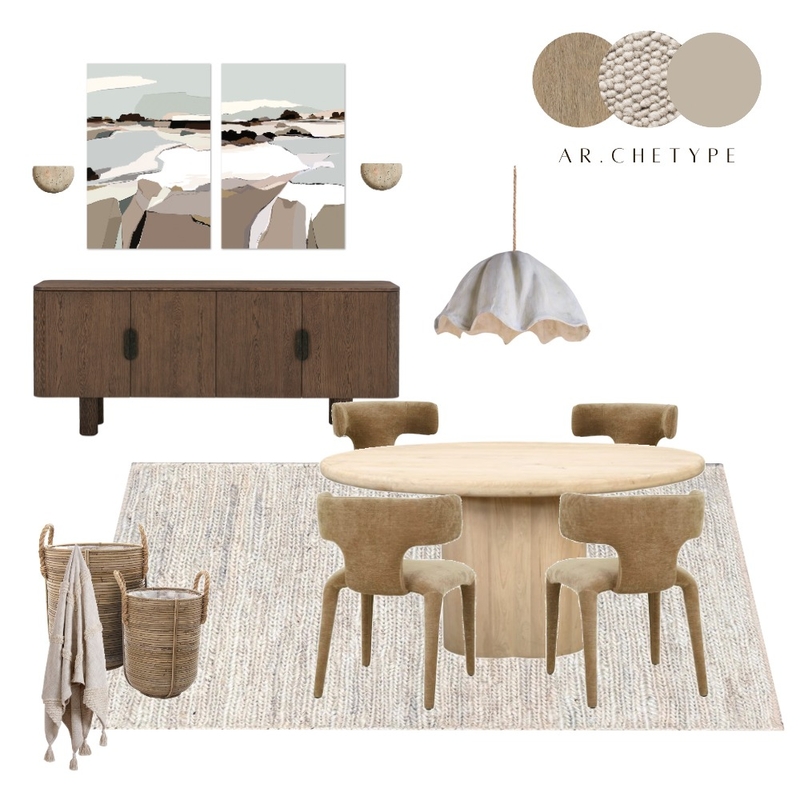 Pastel Earth Dining Room Mood Board by AR.CHETYPE DESIGN on Style Sourcebook