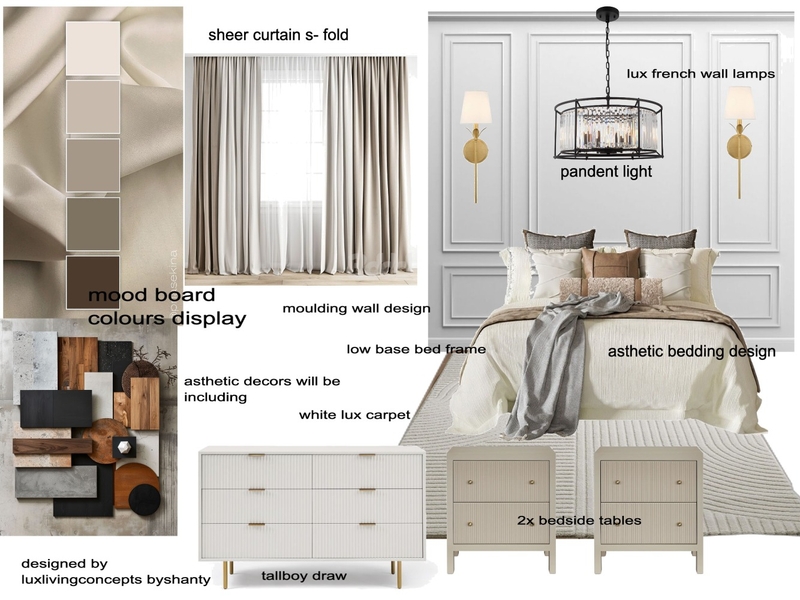 bedroom mock up #3 Mood Board by Luxlivingconceptsbyshanty on Style Sourcebook
