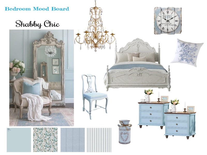 Bedroom Mood Board Shabby Chic Mood Board by akudinova on Style Sourcebook