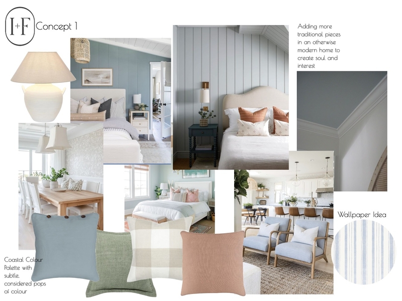 Option 1 concept Mood Board by Ivy + Finch Design on Style Sourcebook