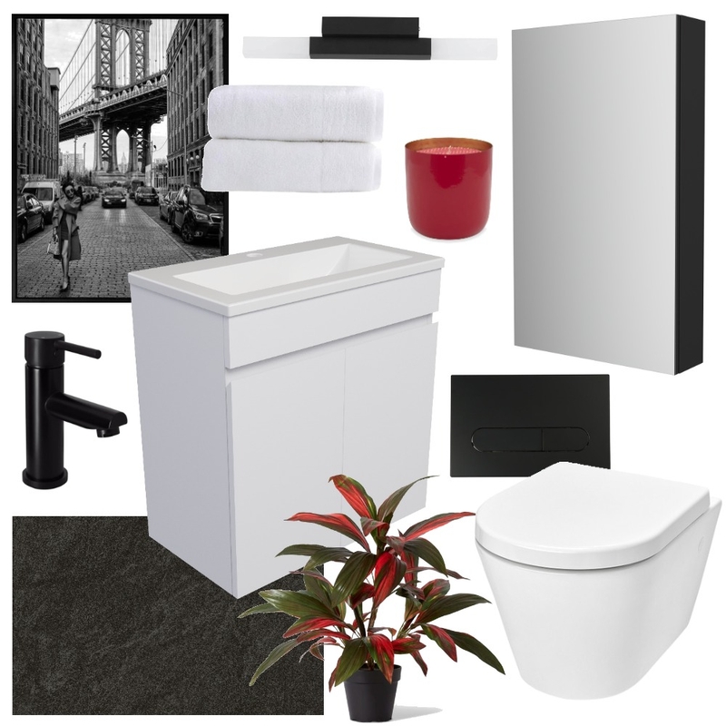 Monochrome Mood | Ensuite with Jazz Shaver Mood Board by Timberline on Style Sourcebook