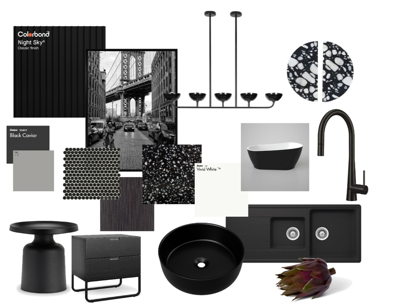 black mood board Mood Board by litsa@stannardfamilyhomes.com.au on Style Sourcebook