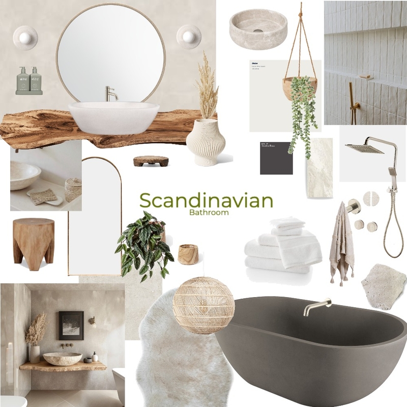 Scandinavian Bathroom room Mood Board by taysim77@gmail.com on Style Sourcebook