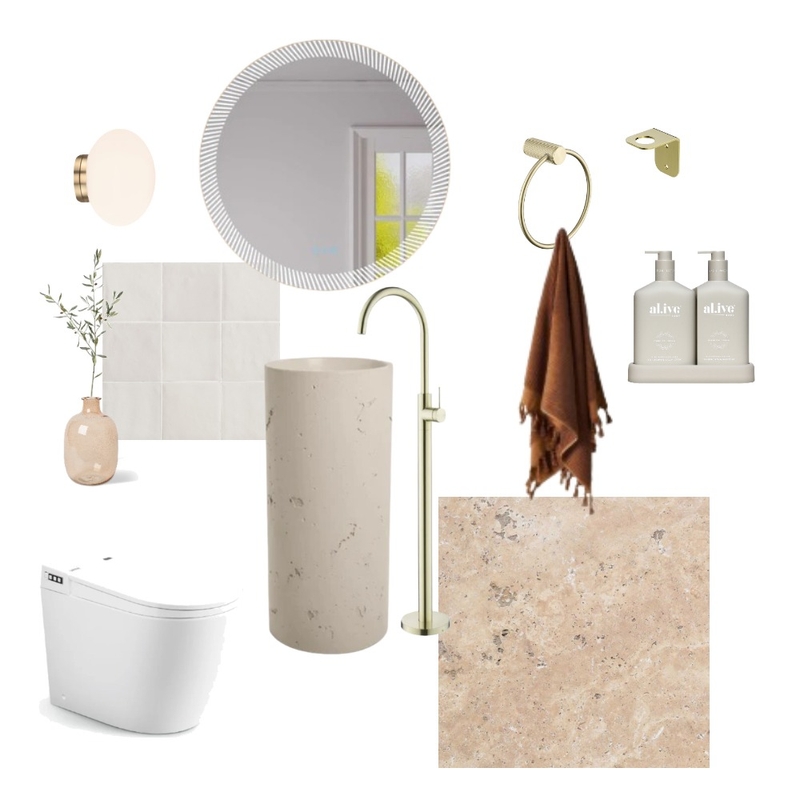 Relaxed modern luxe powder room Mood Board by ZURE on Style Sourcebook