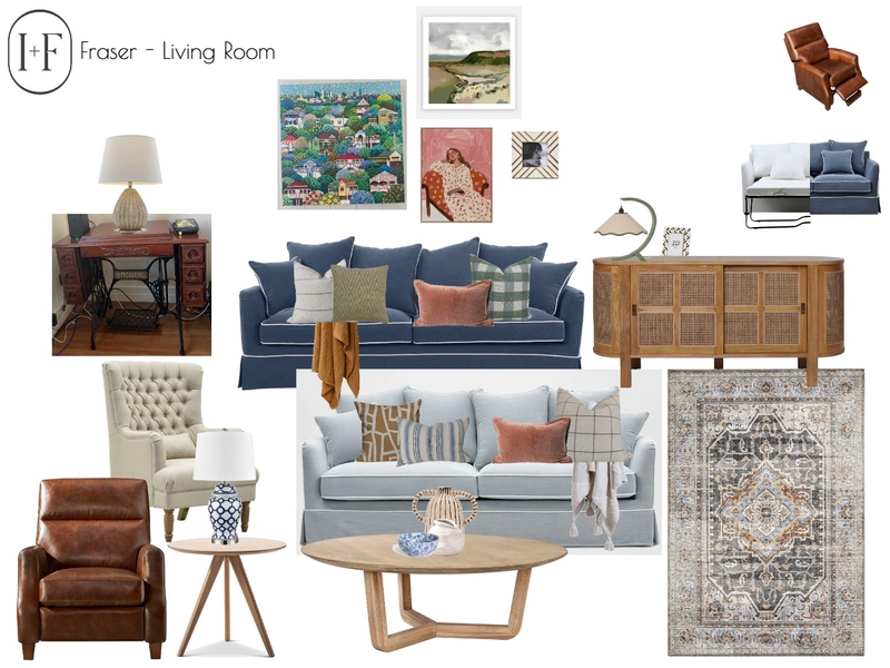 Fraser - Living space Mood Board by Ivy + Finch Design on Style Sourcebook