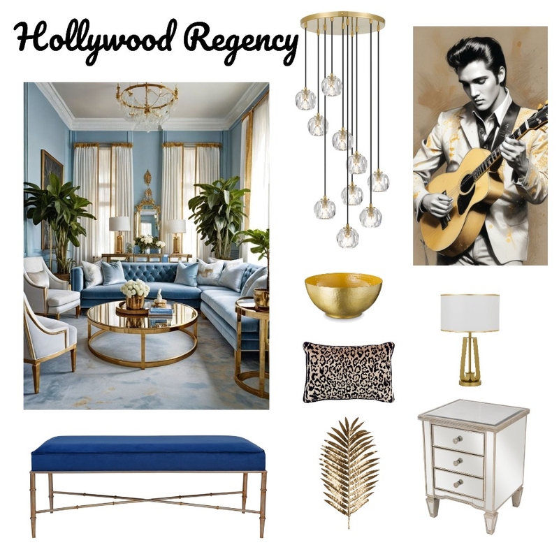 Hollywood Regency Mood Board by Becks Interior Designs on Style Sourcebook