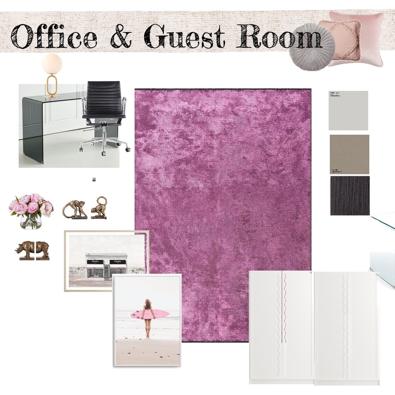 Office & Guest Room Pink Mood Board by Swanella on Style Sourcebook
