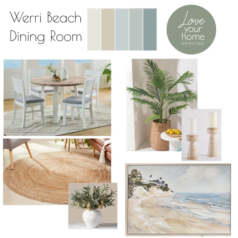 Dining Room Interior Design Mood Board by Love Your Home South Coast ...