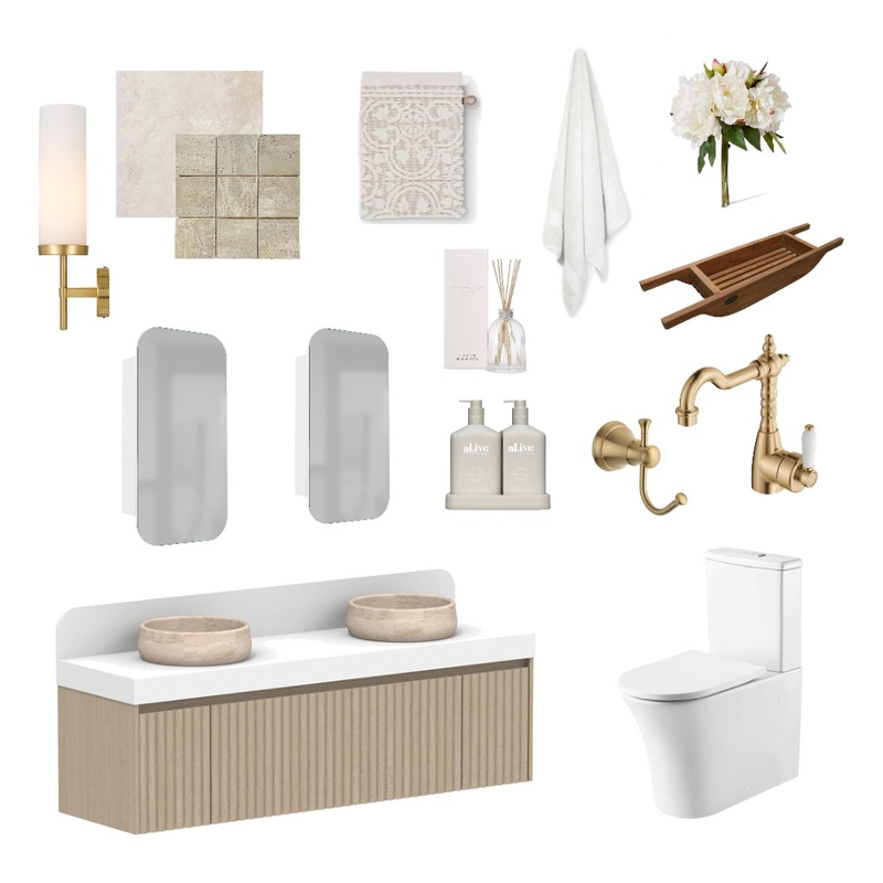Vanilla Themed Powder Room Mood Board by yassmenyousef on Style Sourcebook