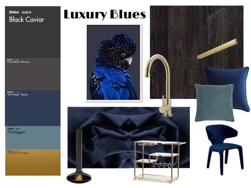 Luxury Blues Mood Board by addieobyrne on Style Sourcebook