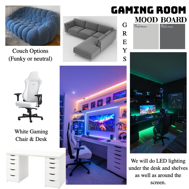 Gaming Room Mood Board Mood Board by SkyJadeInteriors on Style Sourcebook