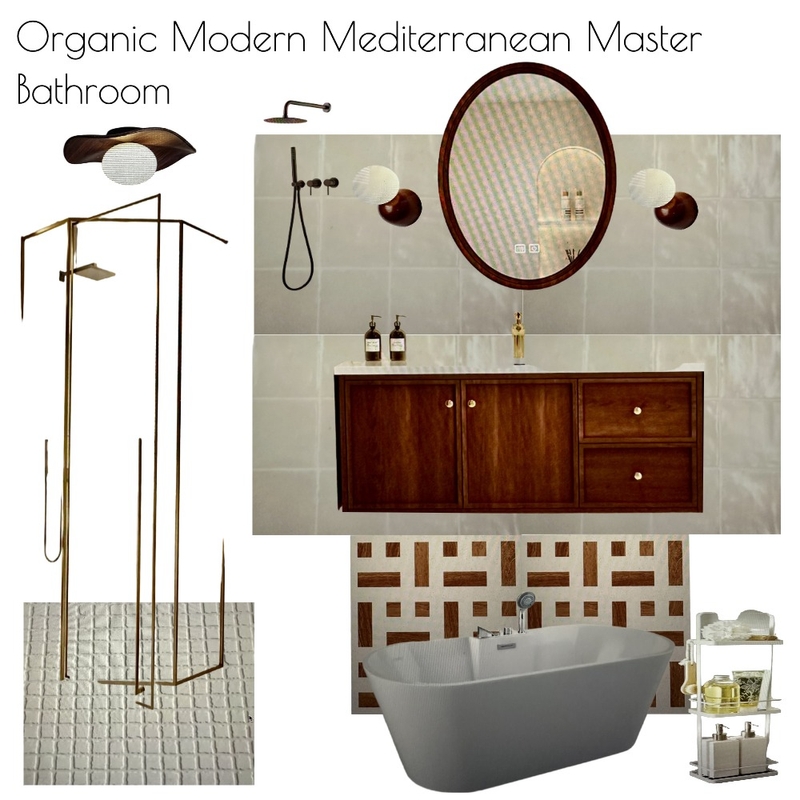 Organic Modern Mediterranean Master Bathroom Mood Board by al1168ster@gmail.com on Style Sourcebook