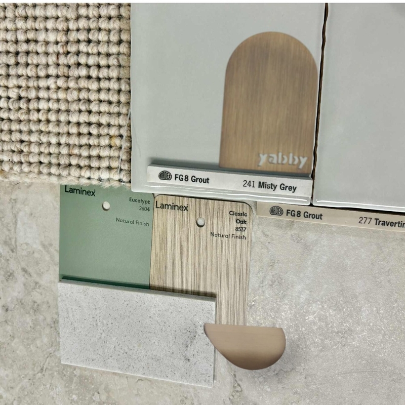 Bonnie Wood Flat Lay Mood Board by Focal Point Interior Design on Style Sourcebook