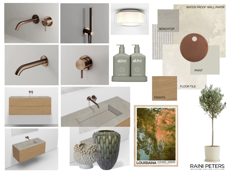 Main bathroom 5 Mood Board by Raini Peters Interior Design + Styling on Style Sourcebook