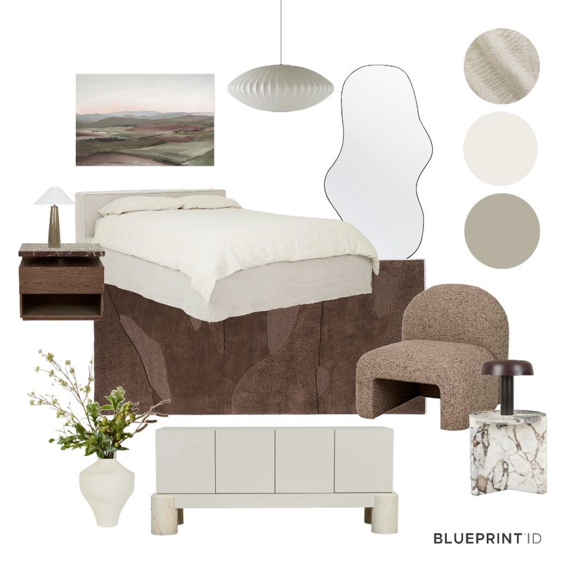 Earthy Bedroom Mood Board by Blueprint Interior Design on Style Sourcebook