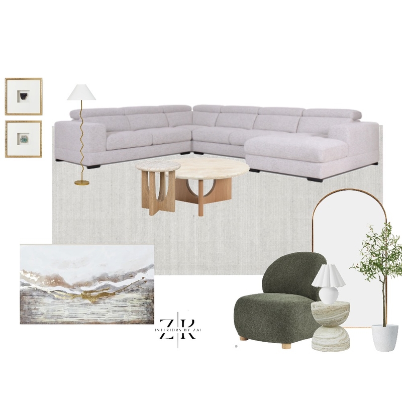 Luxe green Living Mood Board by Interiors By Zai on Style Sourcebook