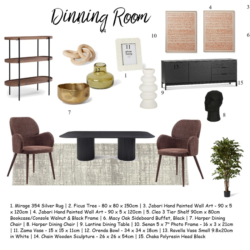 Dinning Room Mood Board by info.landaconcepts@gmail.com on Style Sourcebook