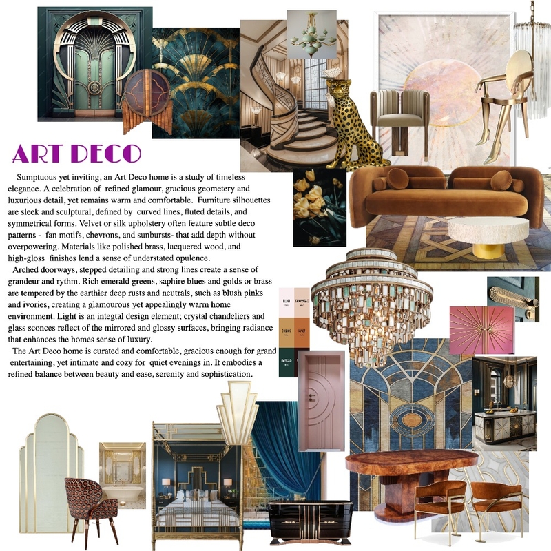 Art Deco mood board module 3 Mood Board by designbysic on Style Sourcebook