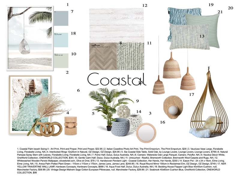 Coastal Mood Board by Michelle H on Style Sourcebook